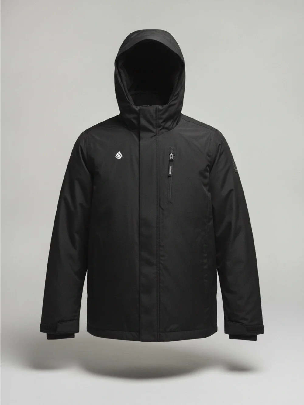 London Fog Kids L 14/16 Black Fleece Lined Hooded Jacket Unisex
